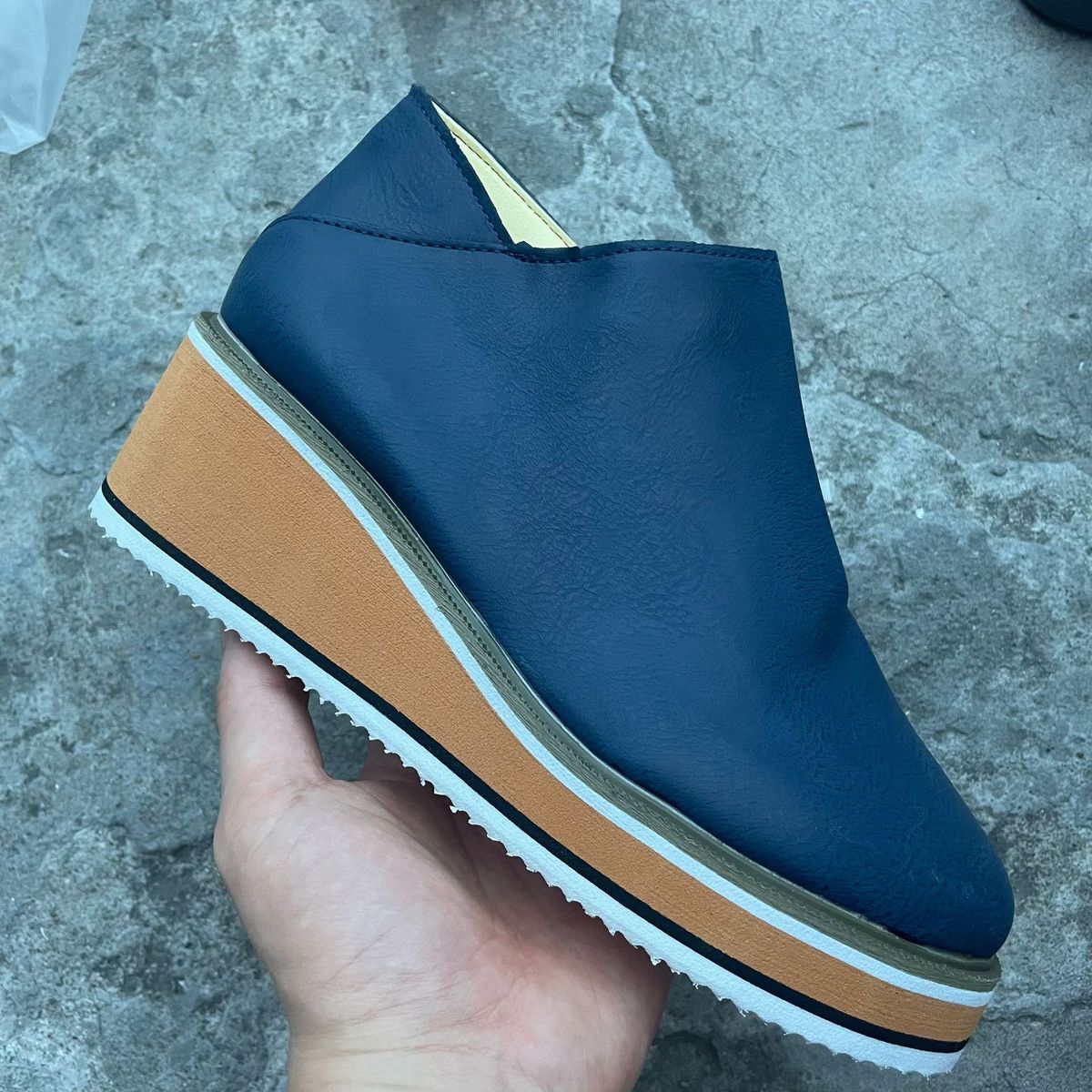 Women's Casual Slip-On Boots With Side Zipper, Round Toe & Chunky Platform Sole, Comfortable Low Heel Shoes For Fall And Winter_voghion.com