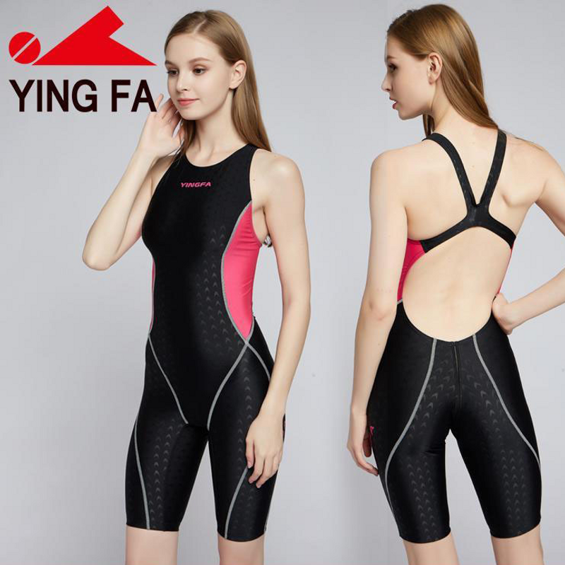 Maillot de bain une pièce Yingfa pour femme, compétition professionnelle, peau de requin, tissu imperméable, faible résistance à l'eau, maillot de bain intégral_voghion.com