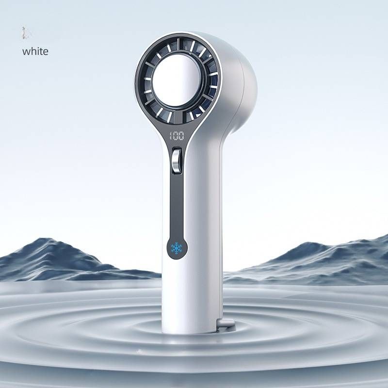Ventilator USB reîncărcabil, ventilator de răcire portabil, tehnologie Turbo cu semiconductori, afișaj digital și viteză reglabilă, compact, pentru călătorii la birou_voghion.com