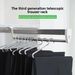3rd Gen 50cm Stainless Steel Top-Mount Pants Hanger - Extendable Pull-Out Rail System For Wardrobe Organization_voghion.com