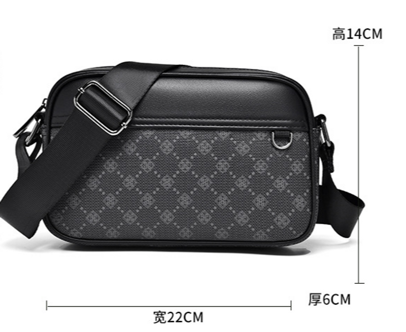 Torba na ramię z nadrukiem męska, swobodna, crossbody, mała, kwadratowa, do pracy, wielofunkcyjny plecak, pochylona torba na ramię_voghion.com
