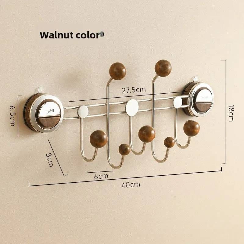Suction Cup Door Hook No Drilling Required Strong Load-bearing Entryway Storage Rack Bedroom Wall-mounted Clothes Hook_voghion.com