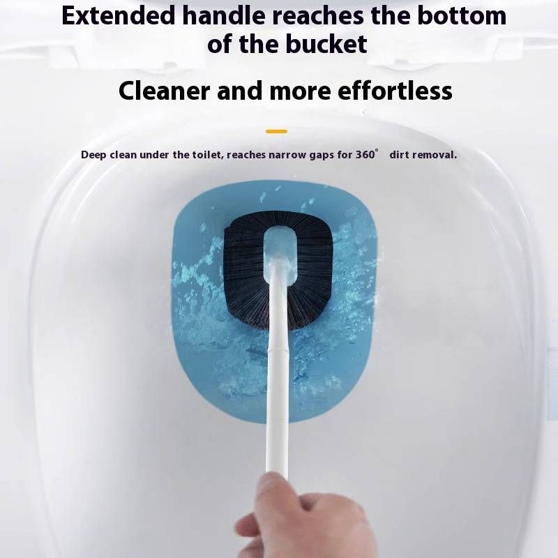 Flexible Angle Toilet Brush - Soft Bristle Cleaning Brush With Ergonomic Handle, Deep Clean Design For Hard-to-Reach Areas_voghion.com