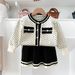 Autumn And Winter New Children's Sweater Suit Small Dots Knitted Small Two Piece Suit Girl Baby Autumn And Winter Korean Version_voghion.com