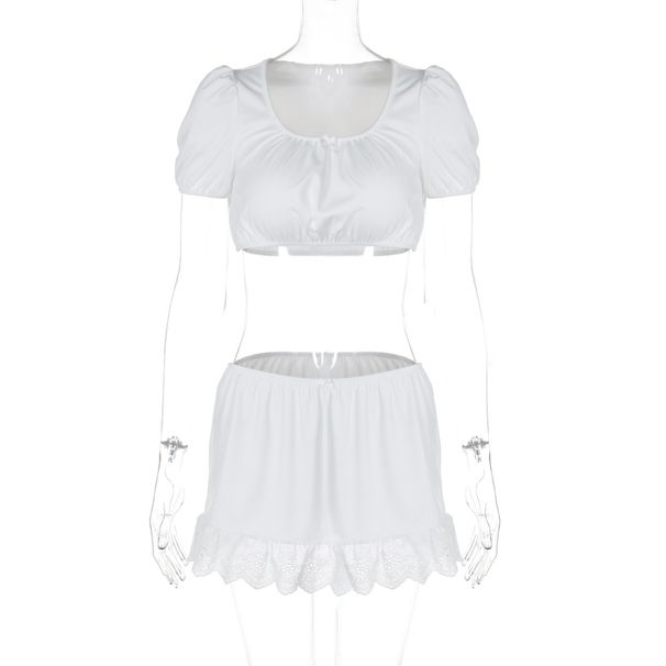 European and American style women's clothing 2024 summer new product fashion crop exposed short sleeved top slim fit_voghion.com