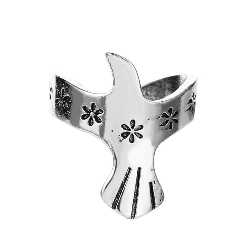 ins style bird ear clip without pierced female retro distressed creative design peace pigeon ear bone clip_voghion.com