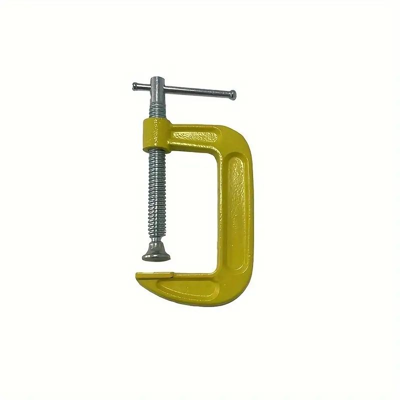 Abrazadera en G de alta resistencia para carpintería: abrazadera de acero ajustable tipo F con liberación rápida y fijación en ángulo de 90° (amarilla, resistencia industrial)_voghion.com