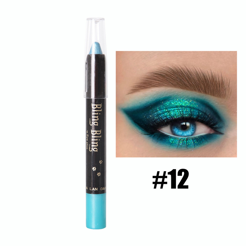 Ombretto glitterato Penna opaca Impermeabile a lunga durata Shimmer Matte White Lying Silkworm Eyeshadow Evidenziatore St_voghion.com
