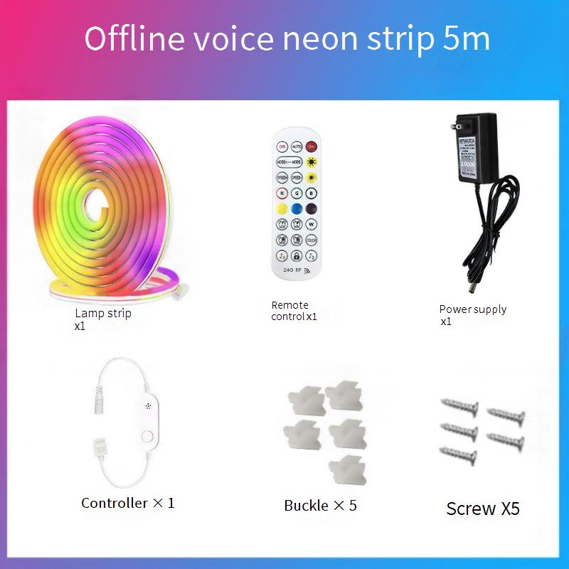 Home & Garden Offline Voice Neon Light Rgb Smart Bluetooth 2.4g Outdoor Light With Flexible Modeling Light 30 Meters Set In Stock_voghion.com