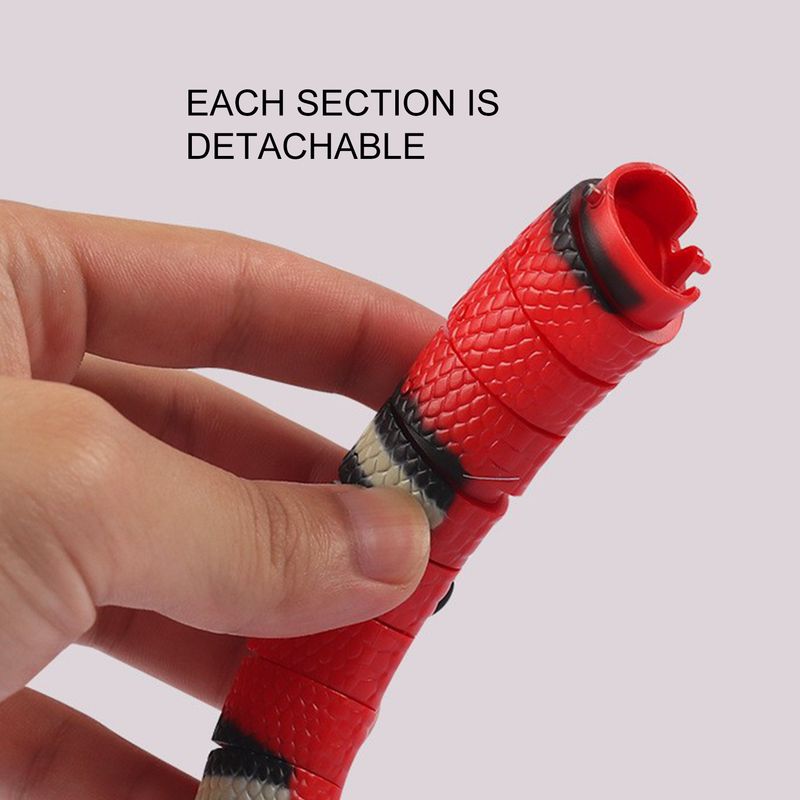 Guangying Snake Cat Toy Snake Shape S-Shaped Moving Flick Tongue Swing Tail Snake Obstacles Escape Interactive Smart Sensing Snake Tease Toy_voghion.com