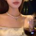 Qianjin Muse Neue mehrlagige Kreuzperlenkette, süßes, cooles Halsband, Schlüsselbeinkette, Accessoire für Damen_voghion.com