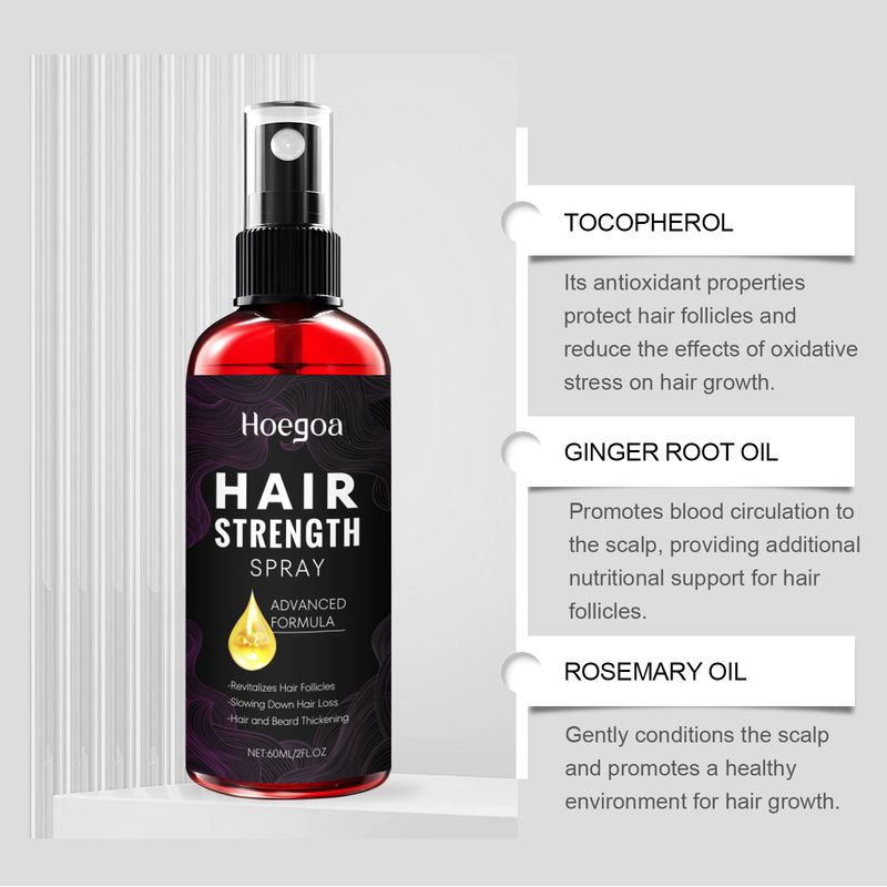 HOEGOA Spray Suave, Nutritivo e Refrescante para o Couro Cabeludo, Prático e Conveniente para Cuidado do Cabelo_voghion.com