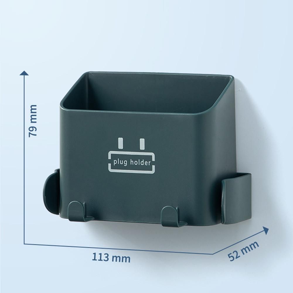 4Pcs Multi Function Wall Mounted Organizer Punch-free Remote Control Mobile Phone Charging Sundries Storage Rack With Hook_voghion.com