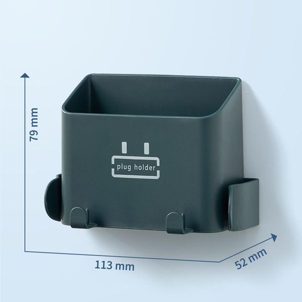 4Pcs Multi Function Wall Mounted Organizer Punch-free Remote Control Mobile Phone Charging Sundries Storage Rack With Hook_voghion.com