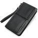 Supply Business Double Pocket Men's Wallet Long Wallet Multi Card Slots Genuine Leather Men's Handbag Clutch Bag_voghion.com