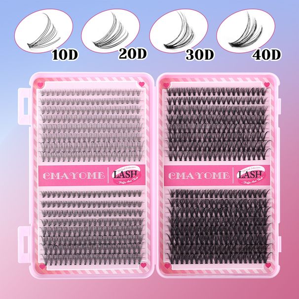CMAYOME 640 Clusters D-Curve Fluffy Eyelash Extensions (10-16 mm) - Cílios segmentados de aparência natural para volume e levantamento_voghion.com