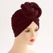 Muslim solid color ethnic Baotou hat three-dimensional twist ball turban hat Indian hat_voghion.com