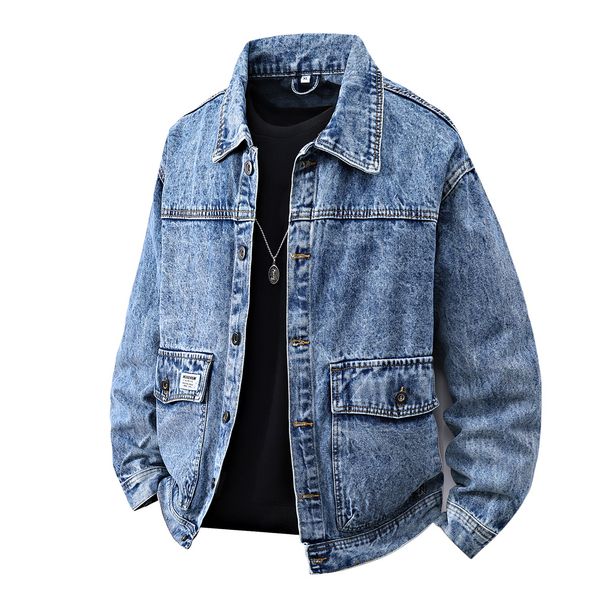 Herrenbekleidung Herbst und Winter Hong Kong Style Jeansjacke Herren 2025 Neue heiße Verkauf Paare Jeansjacke Casual dicke Arbeitsjacke Herren_voghion.com