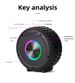 Bluetooth speaker in tire shape: 15W high power, heavy subwoofer, 1200mahlong-lasting battery life, support TFcard/U disk playback, colorful lights_voghion.com