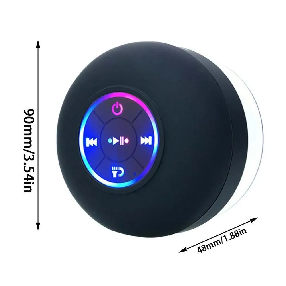 Altoparlante portatile mini Bluetooth impermeabile per bagno, altoparlanti wireless per doccia, forte assorbimento, lettore musicale per auto_voghion.com