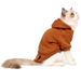 Cross-border supply fashion warm British short blue cat Teddy medium and small dog hooded fleece dog clothes pet sweater_voghion.com