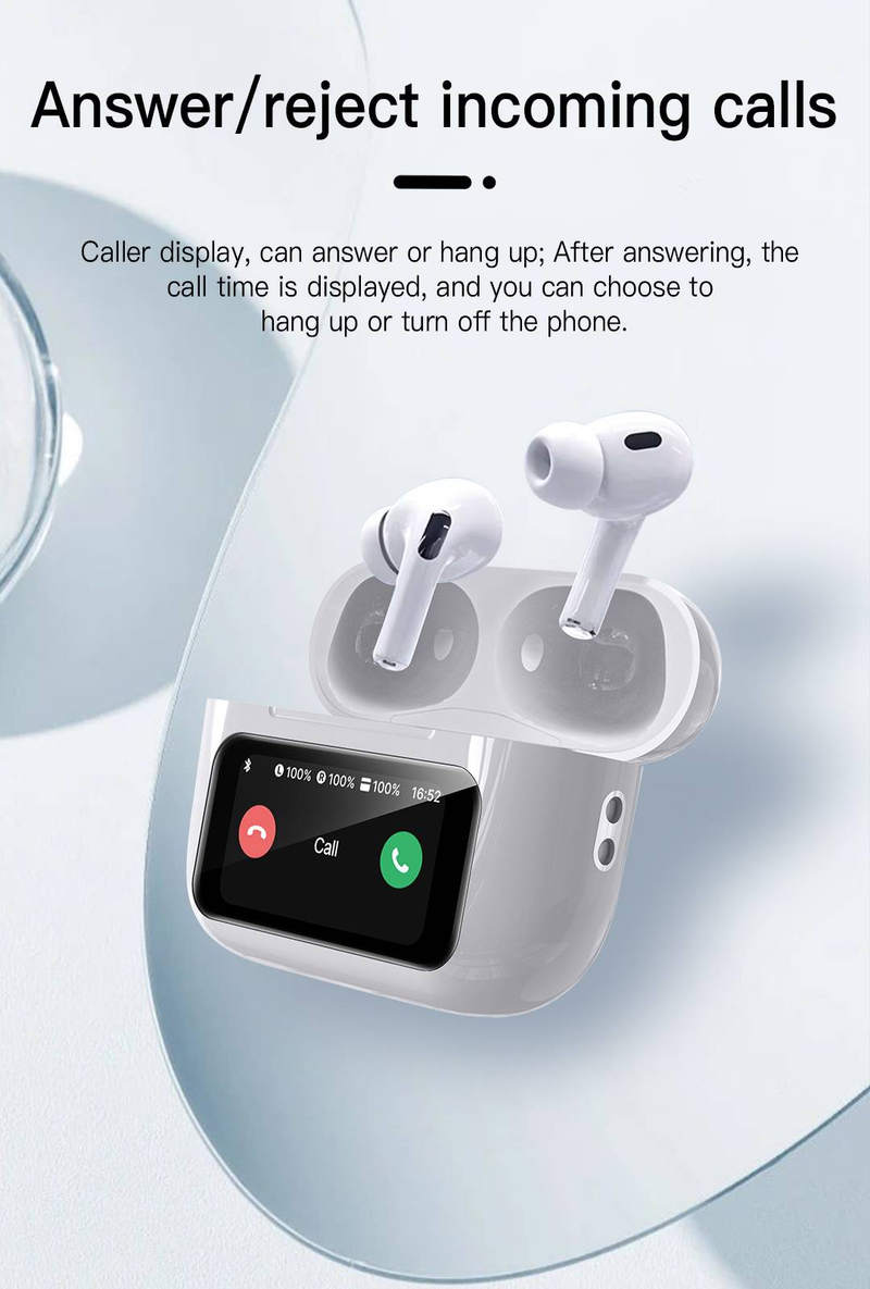 Wireless earphones with intelligent touch charging case, deep bass stereo earbuds, and microphone_voghion.com