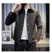 Men’s Waffle-Knit Work Jacket – Minimalist Casual Blazer Alternative (M-3XL, White/Black/Khaki)_voghion.com