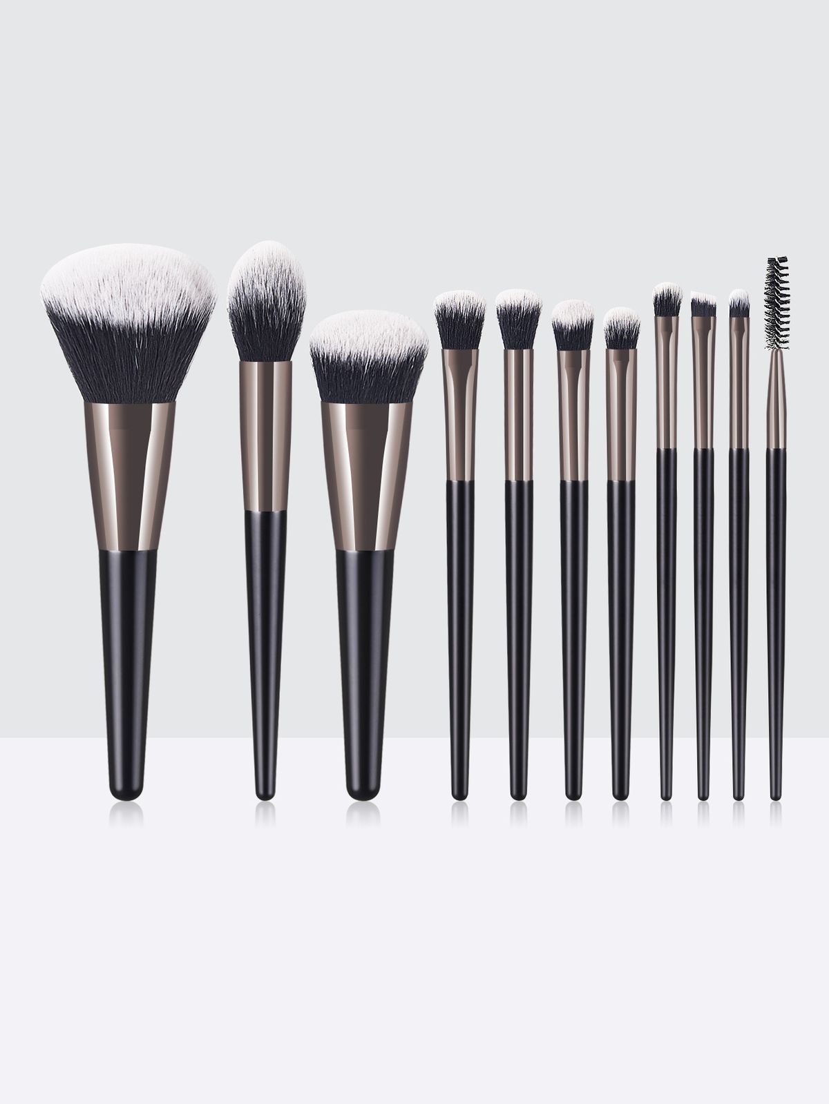 11 black makeup brushes set tools set loose powder brush GUJHUI_voghion.com