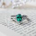 Fashion Plated Simulated Diamond Emerald For Women Adjustable Colorful Gemstone Ring_voghion.com