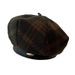 Damen Baskenmütze Kariert Wolle Winter Stil Achteckig Mode Design_voghion.com