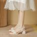 MTX French Style High Heels New High-end Fairy Pearl Bow Fashion One-strap Summer Dress Sandals For Women_voghion.com