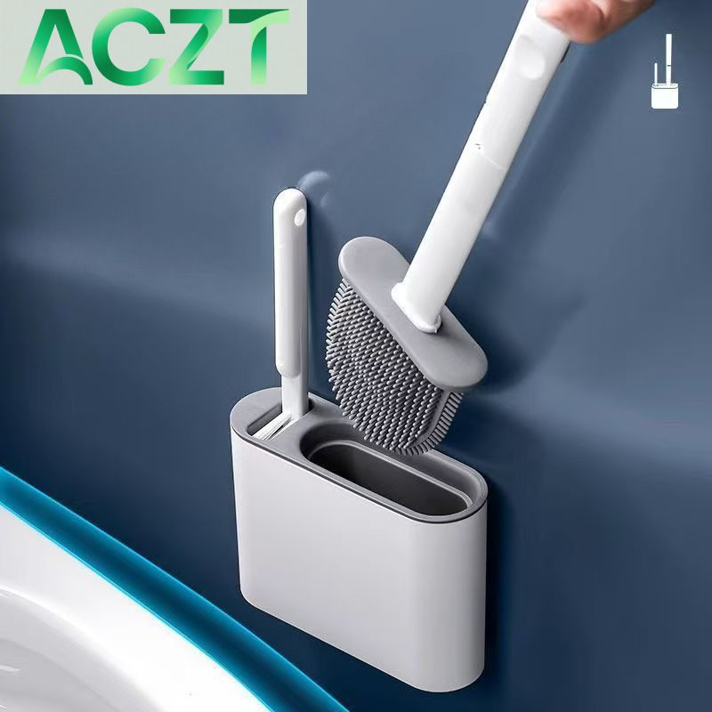 choiceness Silicone Pro No-Drill WC-Bürste - Multifunktionales Reinigungsgerät mit 360°-Abdeckung_voghion.com