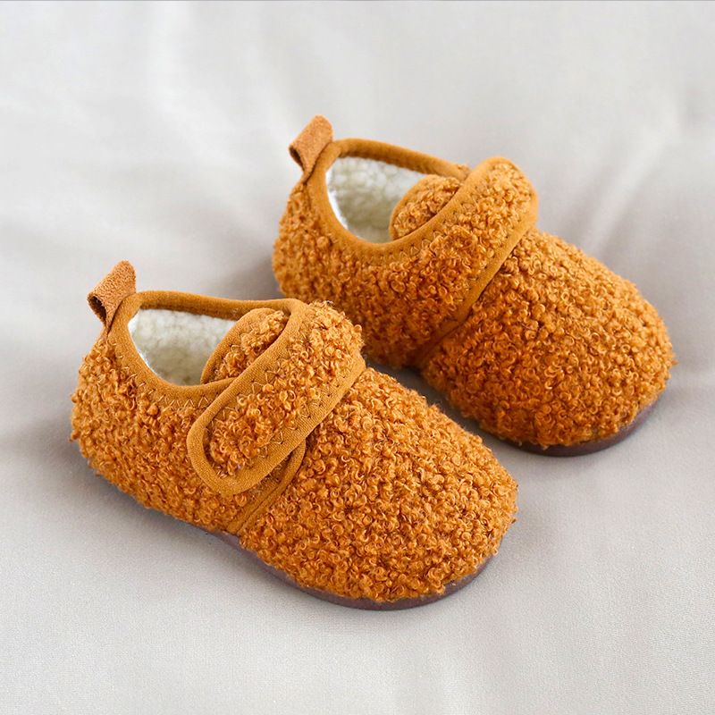 Winterkasjmier kinderhuisschoenen Baby-katoenen pantoffels met wortelomslag_voghion.com