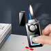 Trendy Voice-Controlled Black Technology Induction Ignition Windproof Dual Flame High-Value Lighter_voghion.com