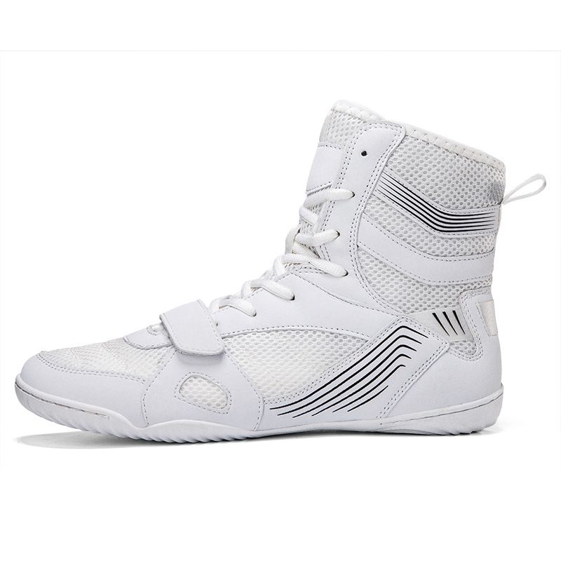 2024 Men's and Women's High Top Anti slip Breathable Boxing Fighting Training Durable Wrestling Shoes_voghion.com