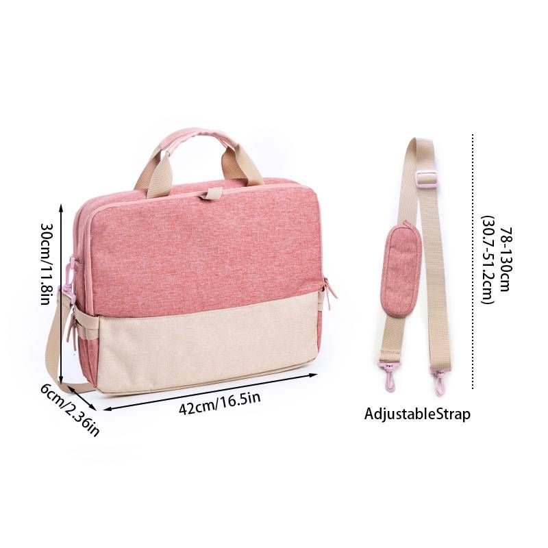 Sacoche pour ordinateur portable avec poignée, protection rembourrée et moelleuse pour ordinateur portable avec sac d'accessoires_voghion.com