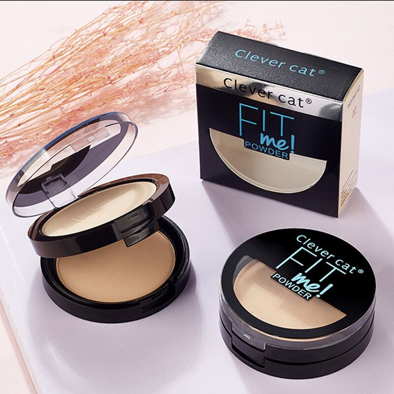 \12304; ZNBY】Double Oil Control Cover The Waterproof Cosmetics Clever Cat 2-layer Sharpening Powder_voghion.com