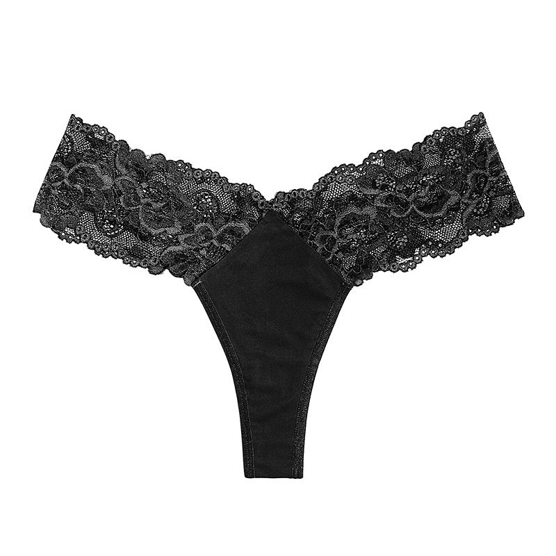 Vêtements pour femmes grande taille sexy string sans couture sexy transparent taille moyenne sous-vêtements pour femmes dentelle creuse sous-vêtements pour femmes_voghion.com