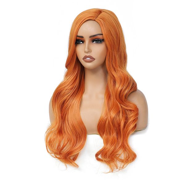 Extension per capelli e parrucche parrucche per donne, capelli lunghi e ricci, parrucche in fibra chimica, soffice rete di rose, seta ad alta temperatura_voghion.com