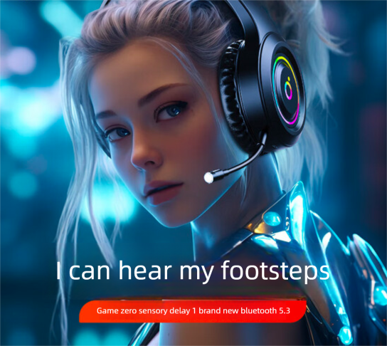 Forerunner (EWEADN) X12 Wireless Noise Cancelling Gaming Headset 7.1 Surround Positioning Compatible With Laptop Desktop_voghion.com