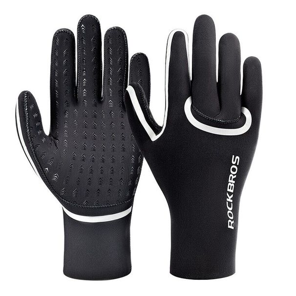 Guantes de ciclismo ROCKBROS para invierno, impermeables, unisex, antideslizantes._voghion.com