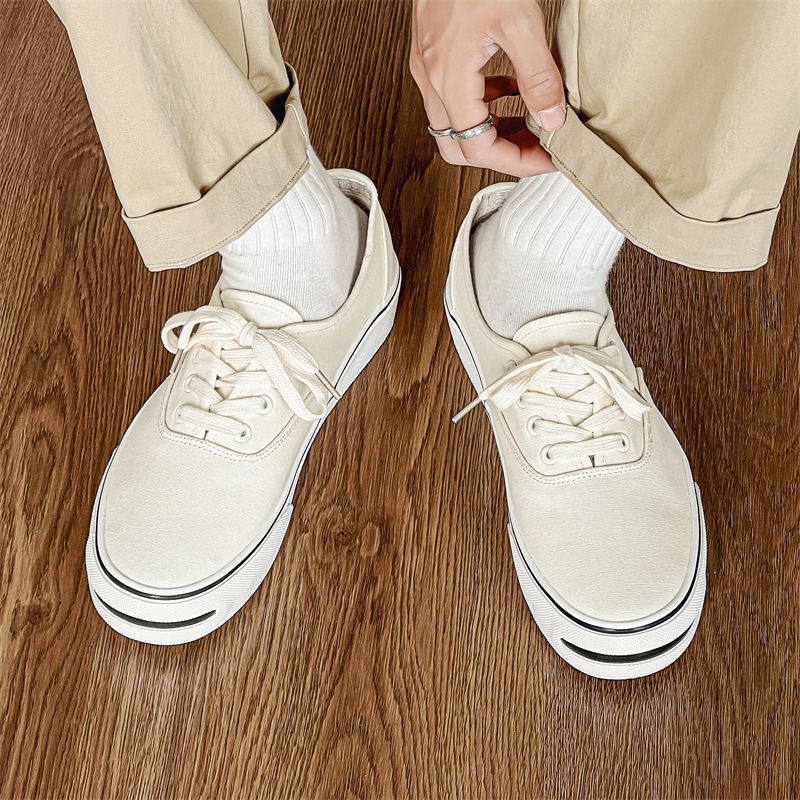 2025 nové studentské nízké plátěné boty, sportovní a volnočasové skateboardové boty, výklenkový design, pánské boty s otevřenou pusou X210_voghion.com