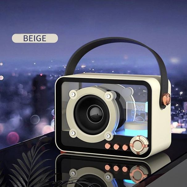 Transparenter Bluetooth-Lautsprecher – RGB-Gaming-Lautsprecher mit LED-Leuchten (moderne Wohndekoration, tragbares Mini-Soundsystem und Geschenk für Gamer und Technikliebhaber)_voghion.com