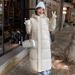 "Oversized winterjas met capuchon voor dames - middellange gewatteerde pufferjas (polyester buitenkant, 5 kleuren, 5 maten, Koreaanse studentenstijl)"_voghion.com