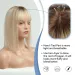 Topper per capelli umani Remy lisci biondi con frangia, toupee, pezzo di capelli con base in seta, clip in topper, per la perdita dei capelli delle donne_voghion.com
