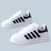 Sneakers bianche a tre strisce, stile coppia, primavera e autunno, traspiranti, comode, casual, da campus, versione coreana, versatili_voghion.com
