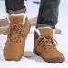 Herren-Schneestiefel mit weiter Passform, wärmeisoliert, wasserdicht, rutschfest, High-Top-Outdoor-Schuhe mit Kunstfellfutter_voghion.com