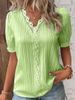 Camicia formale a maniche corte cava alla moda per le nuove vacanze estive da donna_voghion.com