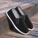 Old Beijing Casual Traditional Handmade Breathable Summer Slip-On Black Cloth Shoes_voghion.com