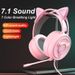 PSH-200 Wired Headphone Stereo Sound Effect Noise Reduction Cat Ear Shape HiFi Head-mounted Earphone for Listening to_voghion.com